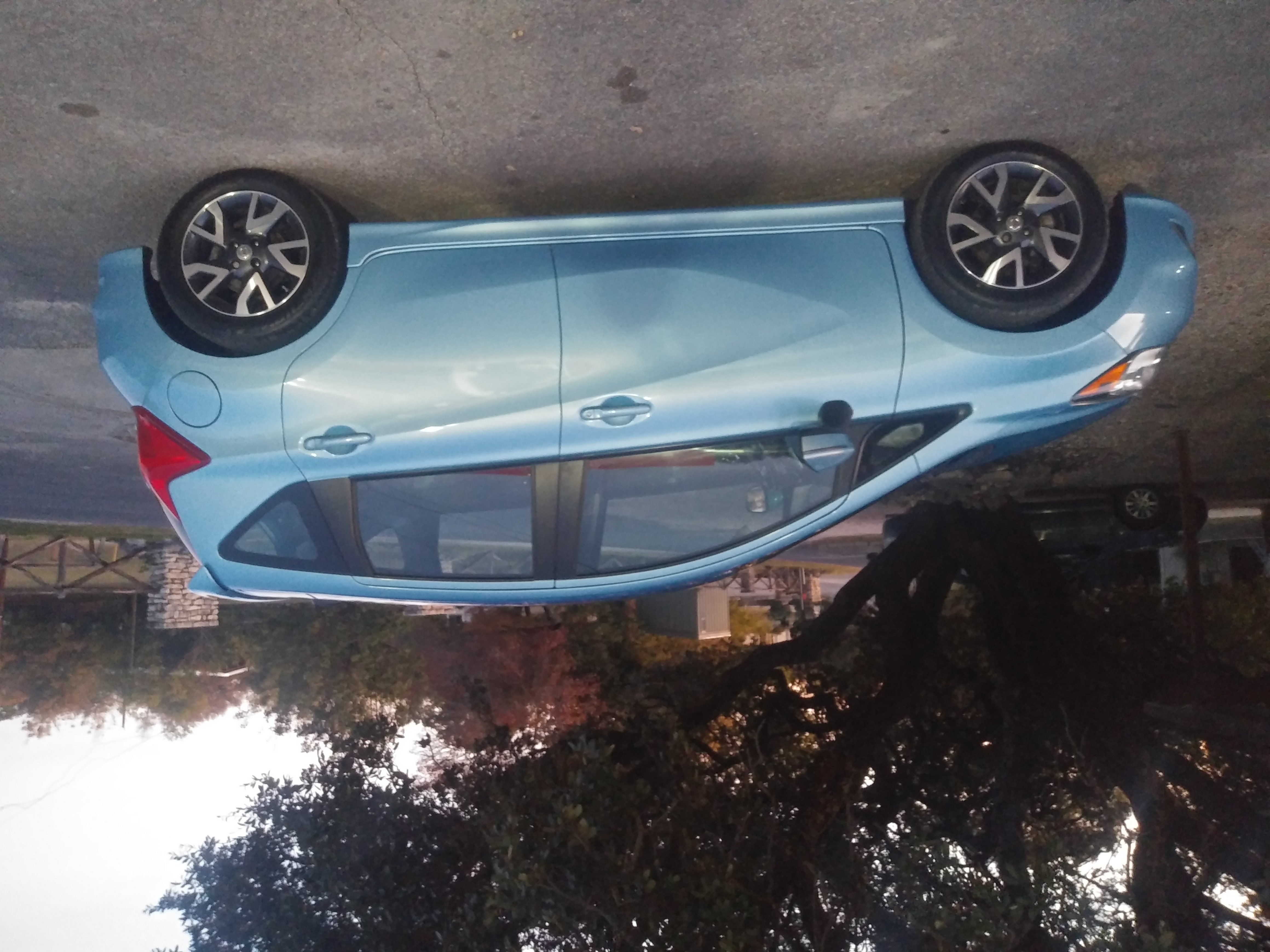 The wrecked car